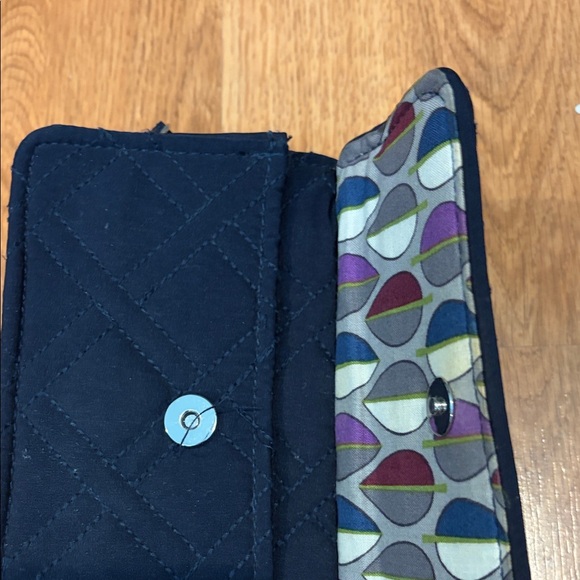 Black Quilted Wristlet with Silver Accent - Picture 4 of 4